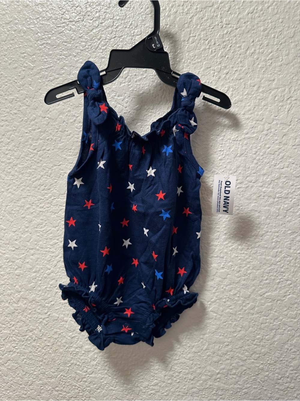 Old Navy Girls Star Print Ruffle Romper 3/6M